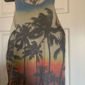 Men’s vintage palm trees tank top-medium